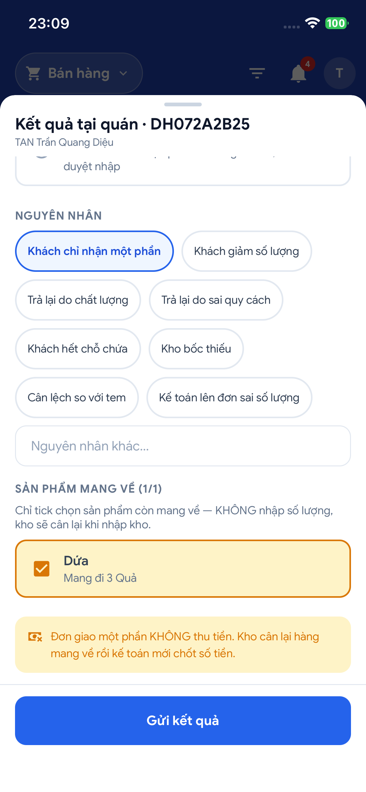 Danh sách đơn chờ nhập kho